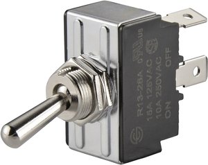 Przełącznik dźwigienkowy TRU COMPONENTS TC-R13-28C-01 1587826, 1 x wł/wł, 250 V/AC, 10 A, 1 szt.