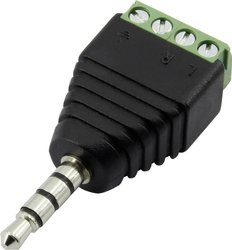 Złącze męskie jack 3,5 mm TRU COMPONENTS 93013c1119 1386615, złącze męskie proste, 1 szt.