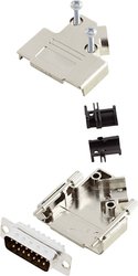 Zestaw listew męskich D-Sub encitech D45PK-M-15-DBP-K 6355-0009-02, rzędy: 2, styki: 15, 45 °, 1 zest.