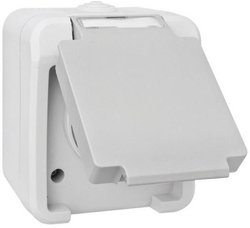 Gniazdo z uziemieniem Peranova 102435 jasnoszary, ciemnoszary