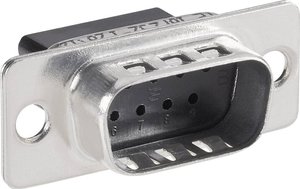 Złącze męskie D-SUB TE Connectivity 167292-1, proste, 9 pin, do zaciskania