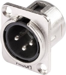 Złącze montażowe XLR, 3-Pin Hicon HI-X3DM