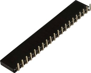 Listwa gniazdowa jednorzędowa 20-biegunowa, kątowa, pozłacana, raster 2,54 mm, nierozdzielna BKL Electronic 10122218 Listwa złączy żeńskich (standardowa) 1 szt.