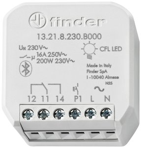 Przekaźnik wielofunkcyjny Bluetooth (aktuator przełączający YESLY), 1 zestyk przełączny 16 A, 230 VAC  Element wykonawczy Finder 13.21.8.230.B000 13.21.8.230.B000, 1 szt.
