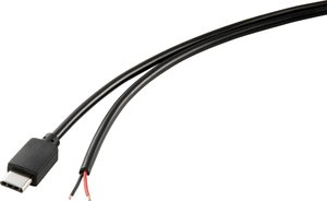 TRU COMPONENTSKabel zasilający USB-C™ z 2 otwartymi końcówkami kabli Kabel zasilający TRU COMPONENTS TC-8990604 1 szt.