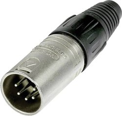 Złącze męskie XLR NC5MX Neutrik NC5MX złącze męskie proste Ilość styków: 5  srebrny 1 szt.
