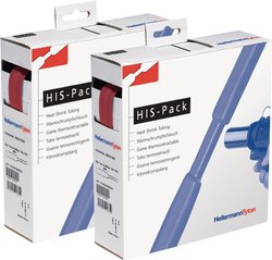 Rurka termokurczliwa bez kleju HellermannTyton HIS-PACK-2.4/1.2-PO-X-RD 300-30242, 2:1, od 2.40 mm do 1.20 mm, 10 m