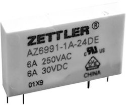 Przekaźnik drukowany Zettler Electronics AZ6991-1C-5DE, monostabilny, 1 cewka, 125 V/DC, 400 V/AC, 8 A, 1 szt.