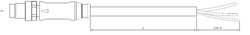 Kabel czujnika / urządzenia wykonawczego, kabel połączeniowy, wtyczka prosta, M8, otwarty koniec Kabel czujników/elementów wykonawczych TE Connectivity 1-2273000-1 1 szt.