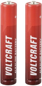 Bateria AAAA (LR61) VOLTCRAFT, 1.5 V, 500 mAh, alkaliczno-manganowe, 2 szt.