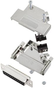 Zestaw listew żeńskich D-Sub TRU COMPONENTS TCD45PKM25DMSK 7709852, rzędy: 2, styki: 25, 45 °, 1 szt.