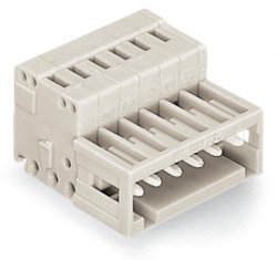 4-bieg. raster 3,5 mm / 0.138 in, jasnoszary WAGO 734-304 wtyk 100 szt.