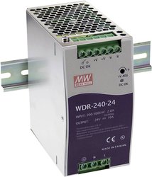 Zasilacz na szynę DIN Mean Well WDR-240-24, 24 V/DC, 10 A, 240 W
