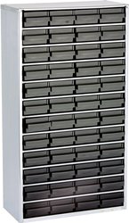 Magazyn ze stali raaco 1248-01 102520, Ilość przegród: 48, (D x S x W) 306 x 150 x 552 mm