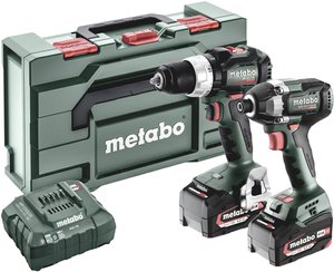 Wiertarko-wkrętarka akumulatorowa, Wkrętarka udarowa akumulatorowa Metabo BSLBL+SSD200LTBL 685196000 18 V 5.2 Ah zaw. akumulator, zaw. ładowarkę