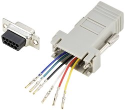 Adapter D-Sub TRU COMPONENTS TC-10478996 złącze męskie D-SUB 9-pin - złącze żeńskie RJ12