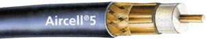 Kabel koncentryczny SSB 6055, Średnica zewnętrzna: 5 mm, AIRCELL 5, 50 Ω, 85 dB, czarny, Produkty w metrach bieżących