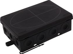Skrzynka przyłączeniowa Wiska KA 016 BK, IP55, (D x S x W) 125 x 86 x 41 mm, czarny (ral 9005), 1 szt.