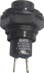 Przycisk TRU COMPONENTS TC-R13-502A-05BK 1587730, 12.7 mm, 250 V/AC, 1.5 A, 1 szt.
