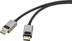 Kabel SPEAKA Professional 8K Displayport do Displayport w aluminiowej obudowie, 3 m Kabel DisplayPort SpeaKa Professional SP-9510452 SP-9510452, 8K, 3.00 m