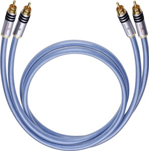 Kabel audio, Cinch Oehlbach 13200, [2x złącze męskie RCA/cinch - 2x złącze męskie RCA/cinch], 0.50 m, niebieski