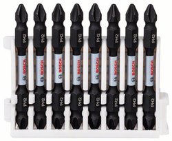 Zestaw podwójnych końcówek wkręcających Impact Control, 8-częściowy, PH2, 65 mm Bity dwustronne Bosch Accessories  2608522337 1 zest.