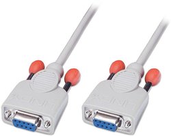 Kabel szeregowy LINDY 31573, [1x złącze żeńskie D-SUB 9-pin - 1x złącze żeńskie D-SUB 9-pin], 2.00 m