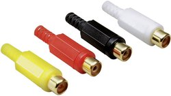 Złącze męskie RCA/Cinch TRU COMPONENTS TC-2501073, złocony, złącze, proste, 1 zest.