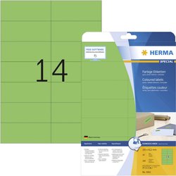 Herma 5061 Etykieta uniwersalna 105 x 42.3 mm Papier zielony 280 szt. Trwały Drukarka atramentowa, Drukarka Laserowa, Drukarka Laserowa, kolorowa, Kopiarka, Drukarka z funkcją kopiowania w kolorze, Drukarka etykiet