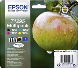 Zestaw combo wkładów atramentowych Epson T1295 czarny, błękitny, magenta, żółty C13T12954012 Epson atrament T1295 tusz oryginalny Combi-Pack Czarny, Cyjan, Magenta, Żółty C13T12954012