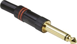 Złącze męskie jack 6,35 mm BKL Electronic 0102010, złocony, złącze męskie proste, 1 szt.