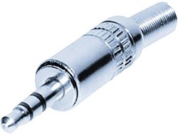 Złącze męskie jack 3,5 mm TRU COMPONENTS 1559780, CuZn, niklowany, złącze męskie proste, 1 szt.