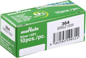 Ogniwo guzikowe Murata SR621SW-PBWW tlenkowo-srebrowe 18 mAh 1.55 V 10 szt.