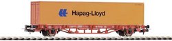 Wagon płaski Hapag Lloyd dla DB Cargo, Piko H0 57700, rozstaw osi 157 mm, skala H0