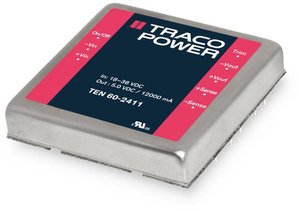 Przetwornica DC/DC, do PCB TracoPower TEN 60-2415 TEN 60-2415, 60 W, 24 V/DC, 2.5 A, 1 szt.