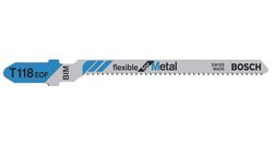 Brzeszczot do wyrzynarki T 118 EOF, Flexible for Metal, zestaw 5 szt. Bosch Accessories 2608634237 5 szt.