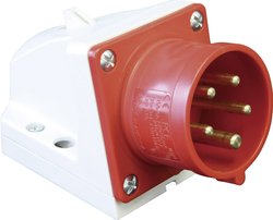 Urządzenie naścienne CEE.5pol montowane na powierzchni 32A IP44 Złącze męskie ścienne CEE REV 0510622555 32 A 400 V