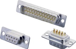 Listwa żeńska D-Sub W & P Products 105-15-2-3-0, rzędy: 2, styki: 15, 180 °, 1 szt.