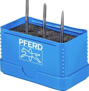 Zestaw wierteł z węglika wolframu 1303 trzpień ø 3 mm, nacięcie MICRO do obróbki precyzyjnej Zestaw frezów PFERD 1303 MICRO 21901303, 1 szt.
