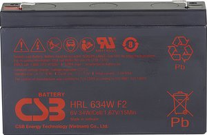 Akumulator ołowiowy CSB Battery HRL 634W high-rate longlife HRL634W, AGM, 6 V, 8.4 Ah