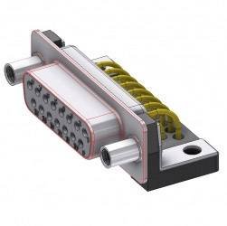 Złącze żeńskie D-Sub Deltron Connectors DTS 15 SYC M66UN, rzędy: 2, styki: 15, 90 °, 1 szt.