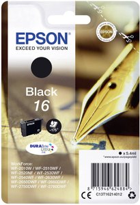 Epson atrament T1621, 16 tusz oryginalny  Czarny C13T16214012
