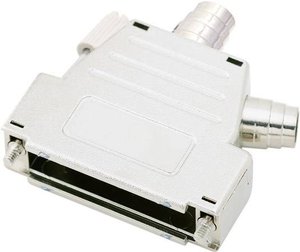 Obudowa złącza D-SUB encitech DSSK-M-25-L-K 6260-0106-03, tworzywo sztuczne, metalizowane, 180 °, 45 °, 1 szt.