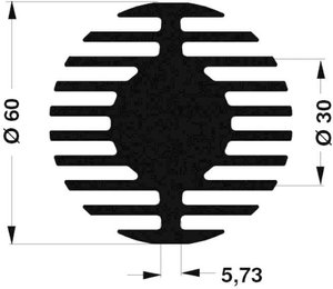 Radiator LED Fischer Elektronik SK 578 50 ME 1.67 K/W
