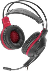 CELSOR Gaming Headset - do PC / PS5 / PS4 / Xbox SeriesX / S / Switch, czarny Słuchawki wokółuszne SpeedLink CELSOR SL-450311-BK Stereo czarno-czerwony