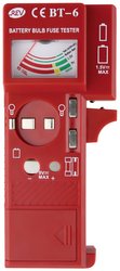Tester baterii analogowy czerwony Tester baterii REV BT-6