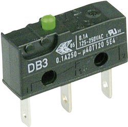 Mikroprzełącznik DB3C-B1AA 250 V/AC 0.1 A 1 x wł/(wł) ZF  chwilowy 1 szt.