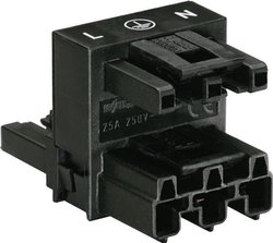 1 x wtyk / 2 x gniazdo 3-bieg., czarny WAGO 770-635 rozgałęźniki typu h