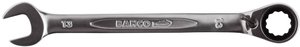 Klucz płasko-oczkowy z grzechotką, płaski 15° odgięty, Sw 12 mm Klucz płasko oczkowy z grzechotką Bahco  1RM-12 12 mm