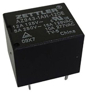 Przekaźnik drukowany Zettler Electronics AZ943-1CH-24DE, monostabilny, 1 cewka, 30 V/DC, 300 V/AC, 15 A, 1 szt.